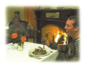 Fireside in the restaurant